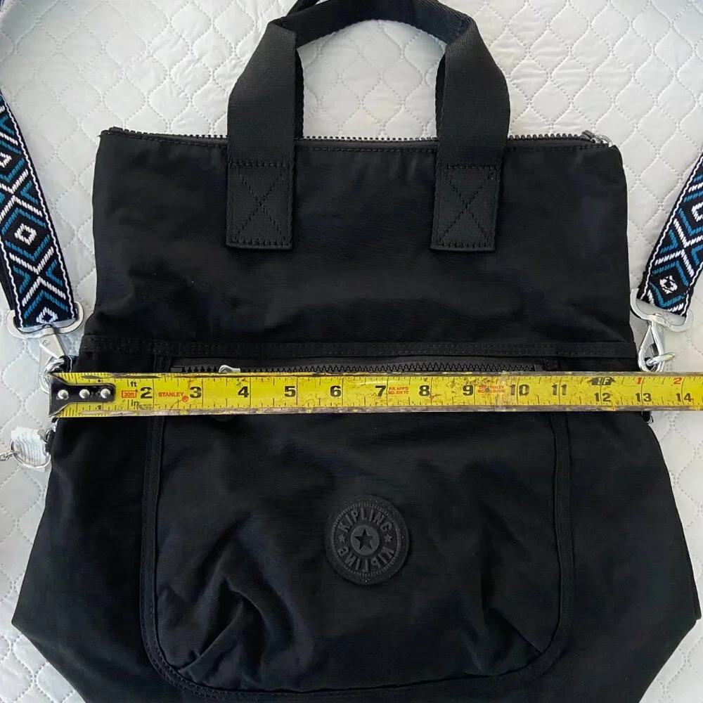 Kipling Eleva Convertible Crossbody Shoulder Bag Tote Black New With Tags (NWT)